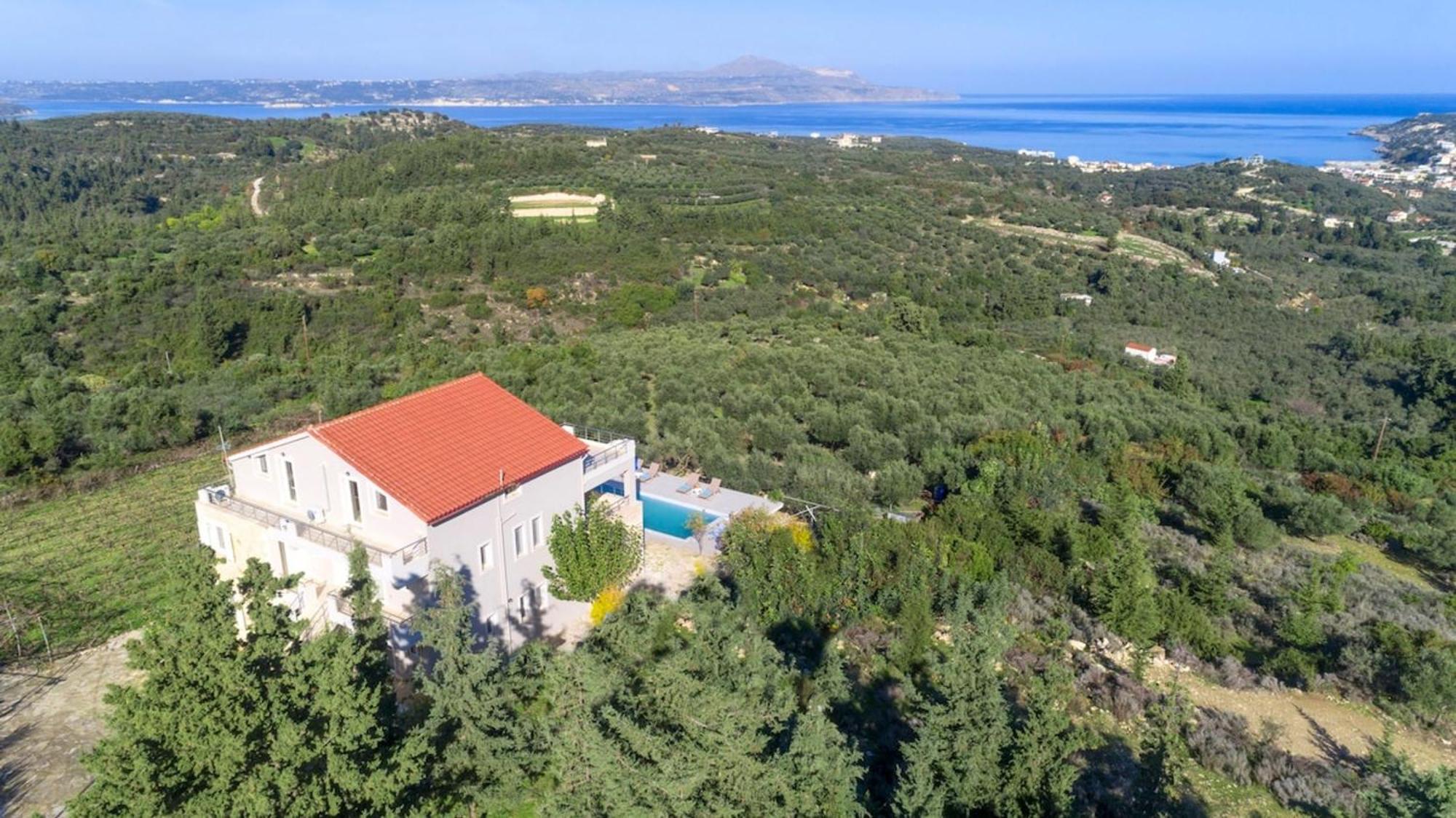 Villa Konstantinos Hilltop Vineyard Escape Almirida Екстериор снимка