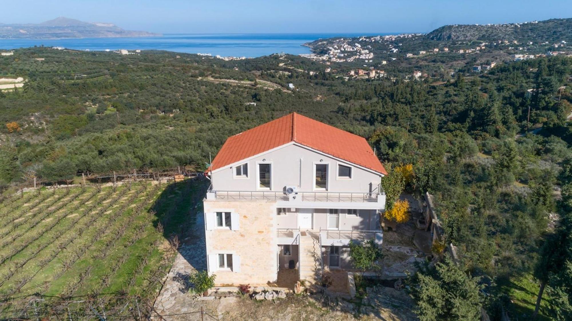 Villa Konstantinos Hilltop Vineyard Escape Almirida Екстериор снимка